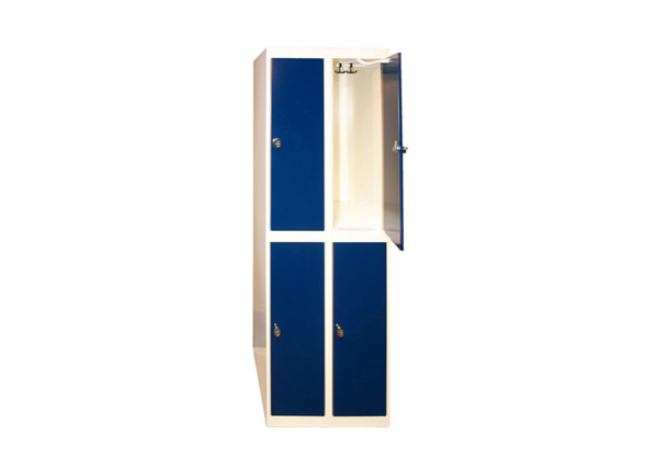 Klädskåp modell 2, 2 fack - blå